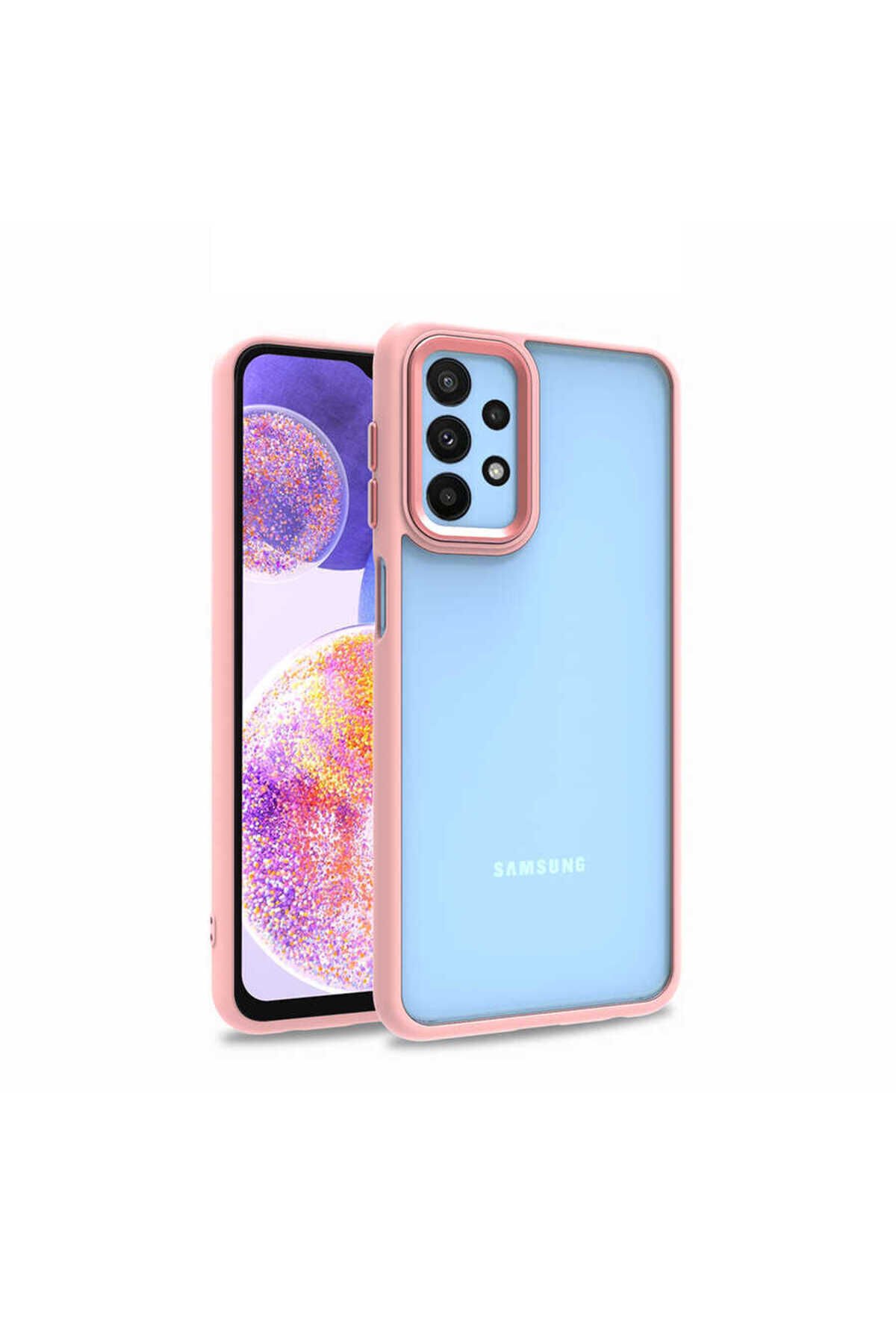 Galaxy A23 Kılıf NXAR Flora Kapak - Rose Gold