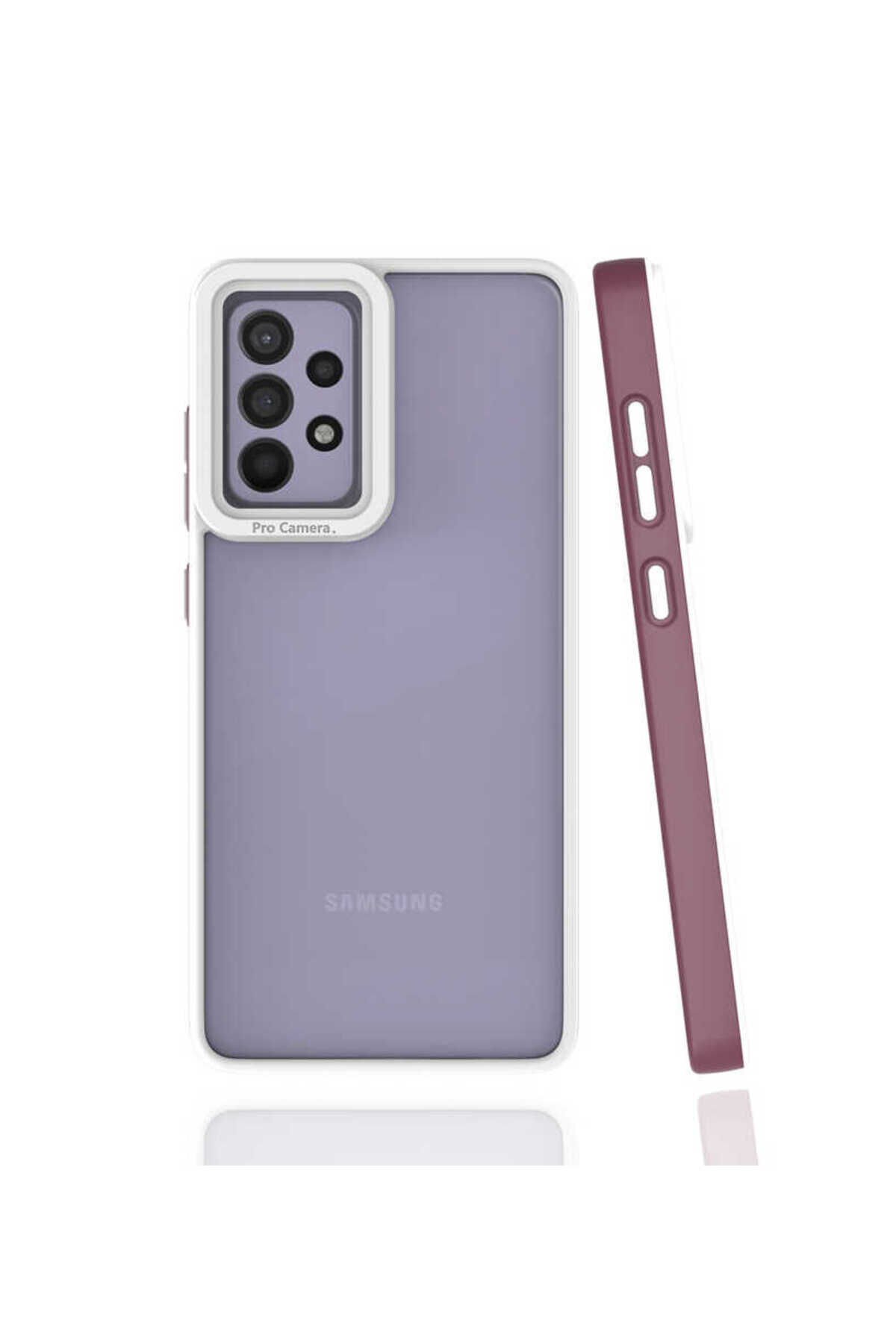 Galaxy A52 Kılıf SBT Mima Kapak - Mürdüm