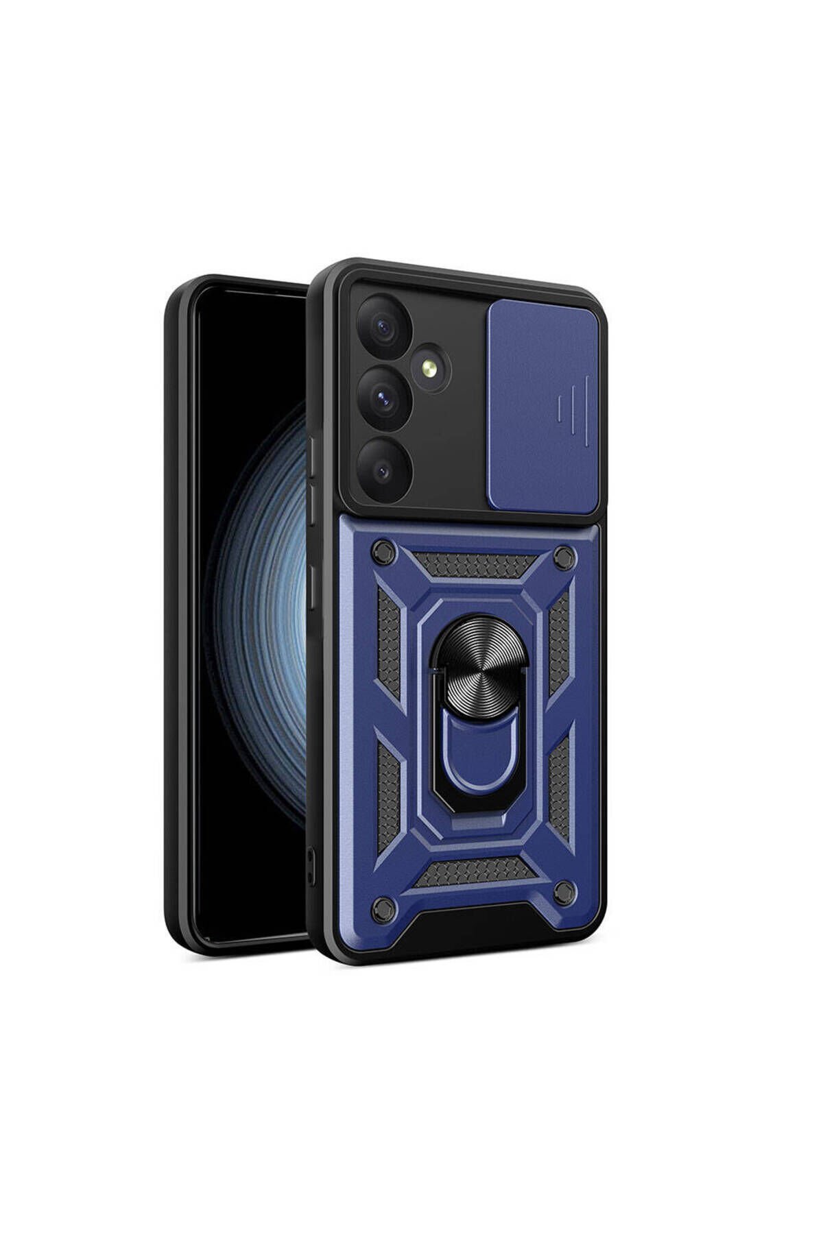 Galaxy A35 Kılıf Magnetik Standlı Kamera Korumalı BSAY Sürgülü Vega Kapak - Siyah Siyah