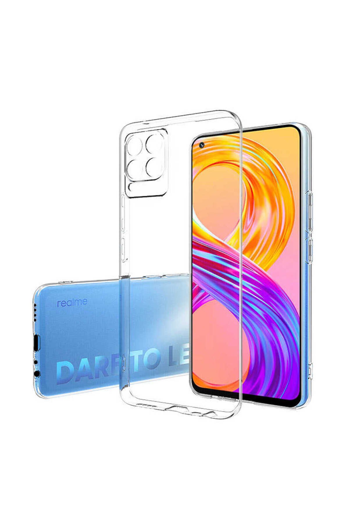 Realme 8 Kılıf BSAY Süper Silikon Kapak - Renksiz Renksiz
