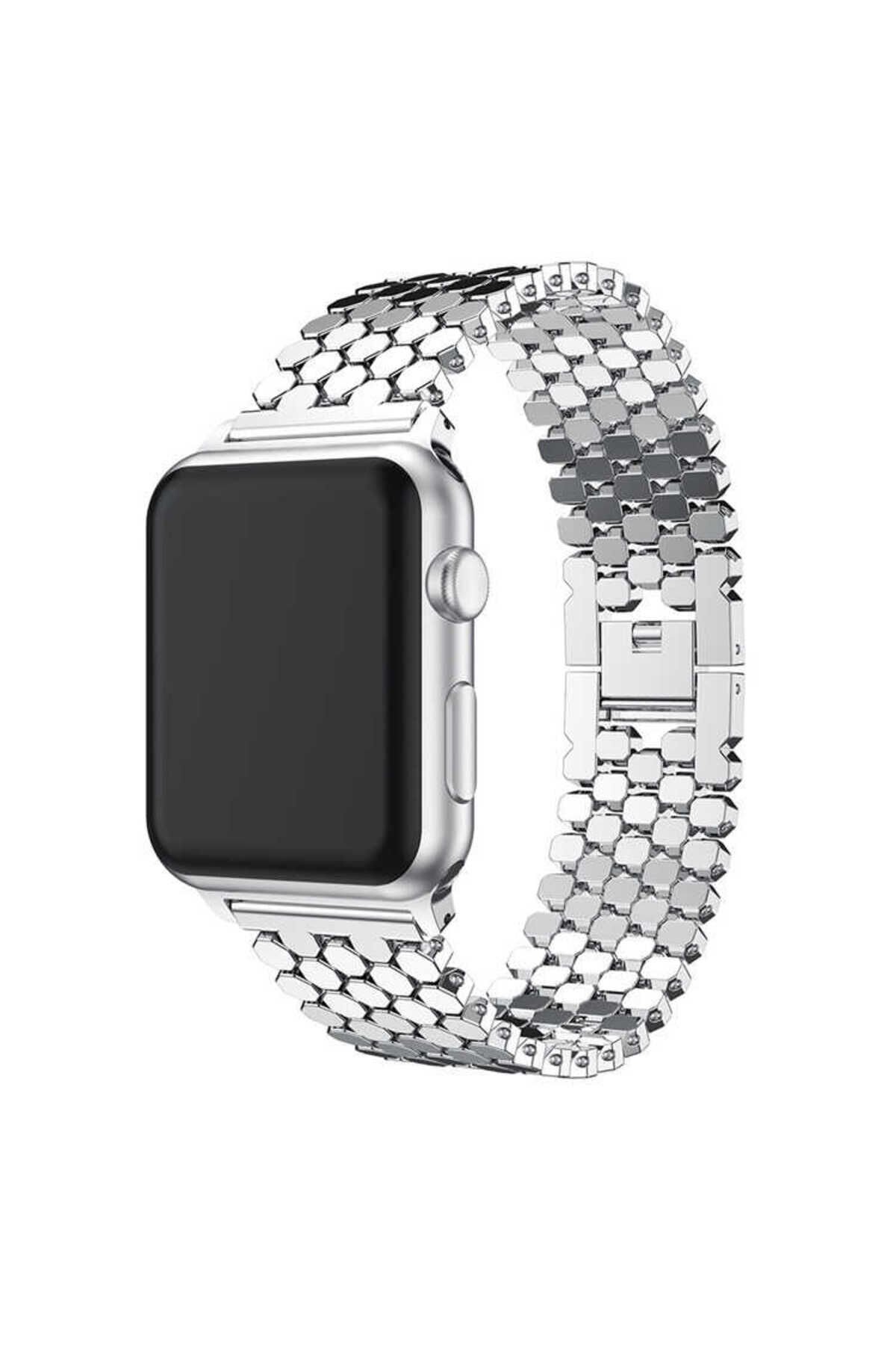 Watch Ultra 49mm Kordon Uyumlu KRD-30 Metal Strap Kayış BSAY- Gold