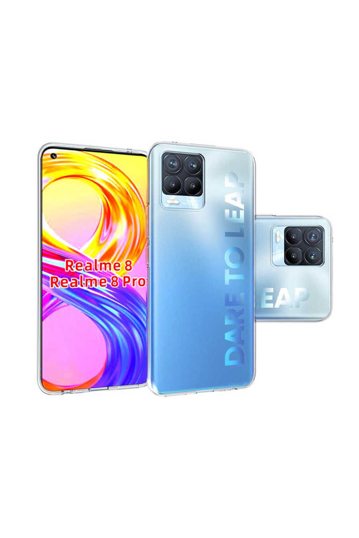 Realme 8 Kılıf BSAY Süper Silikon Kapak - Renksiz Renksiz