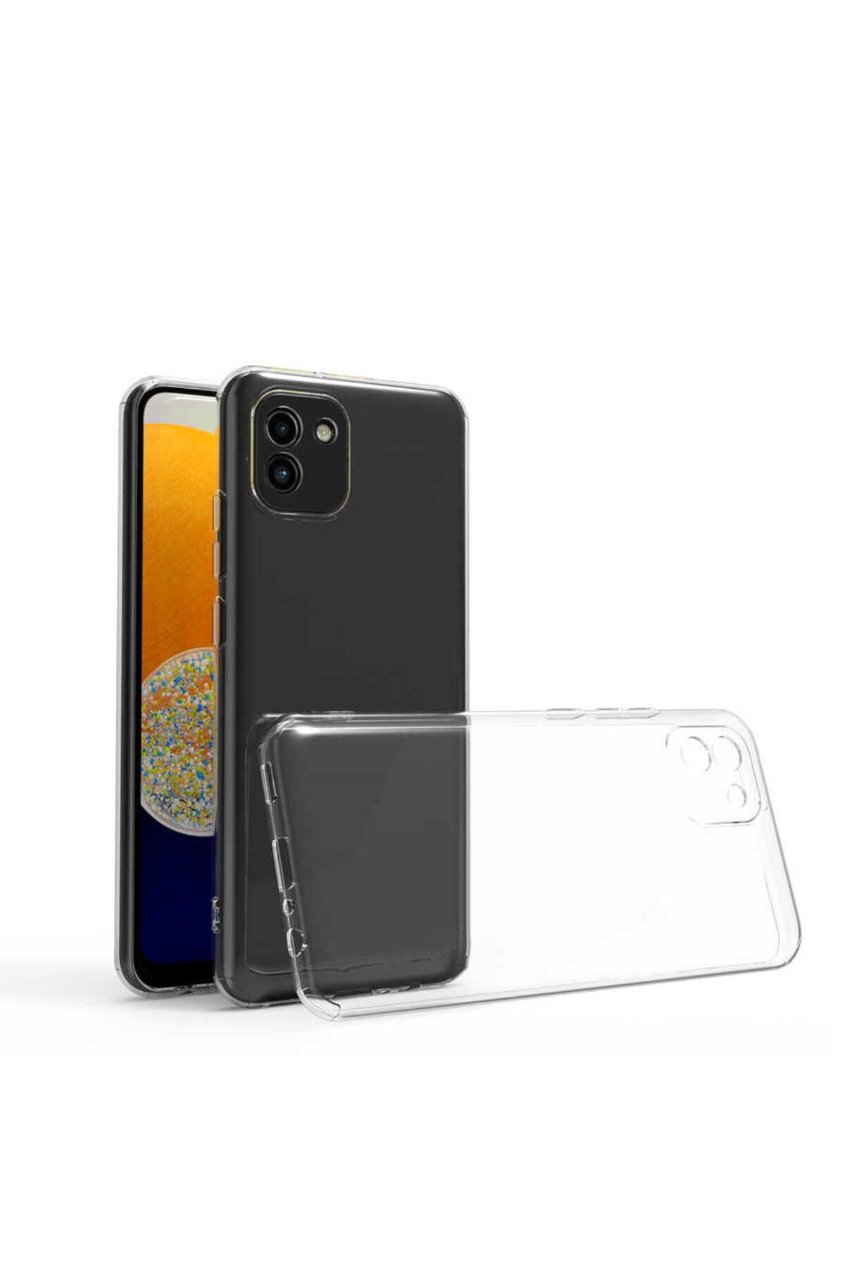 Galaxy A03 Kılıf KLFK Süper Silikon Kapak - Renksiz Renksiz