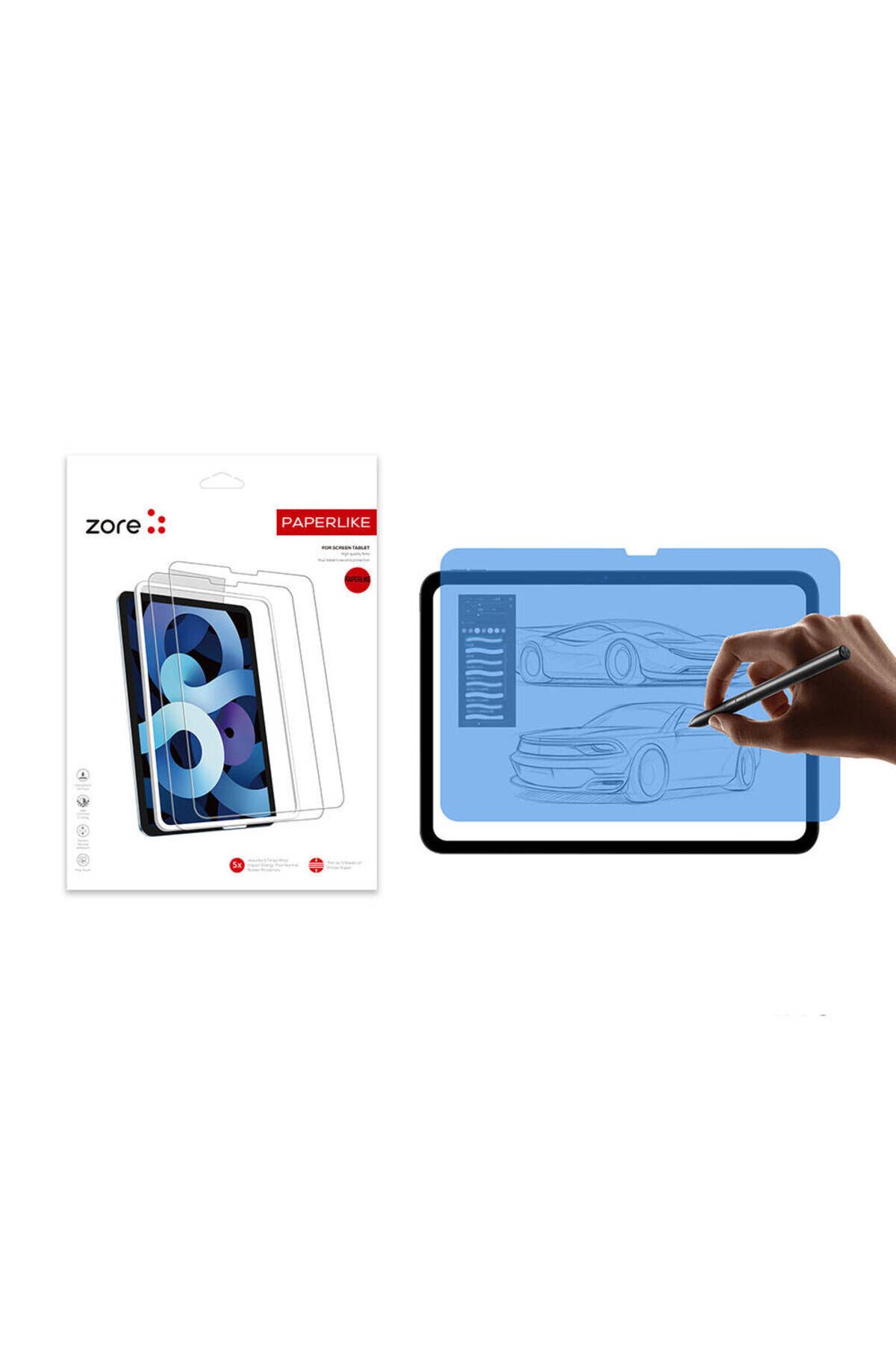 iPad Pro 11 2024 Uyumlu GZST Paper-Like Ekran Koruyucu-Şeffaf
