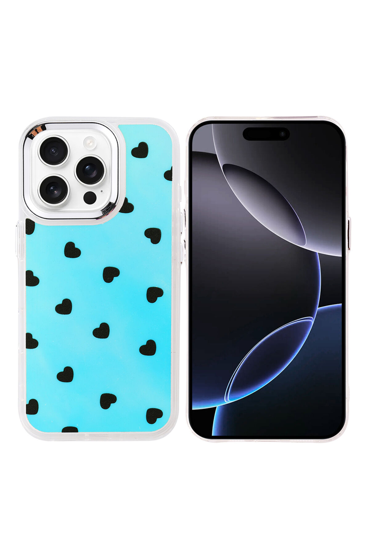 iPhone 16 Pro Max Kılıf Airbag Tasarımlı Zore Hadra Kapak - Kiraz Kelebek