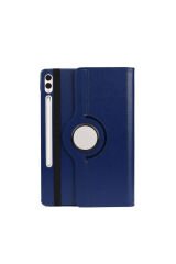 Galaxy Tab S9 FE Plus Uyumlu SBT Dönebilen Standlı Kılıf-Pembe Koyu Siyah