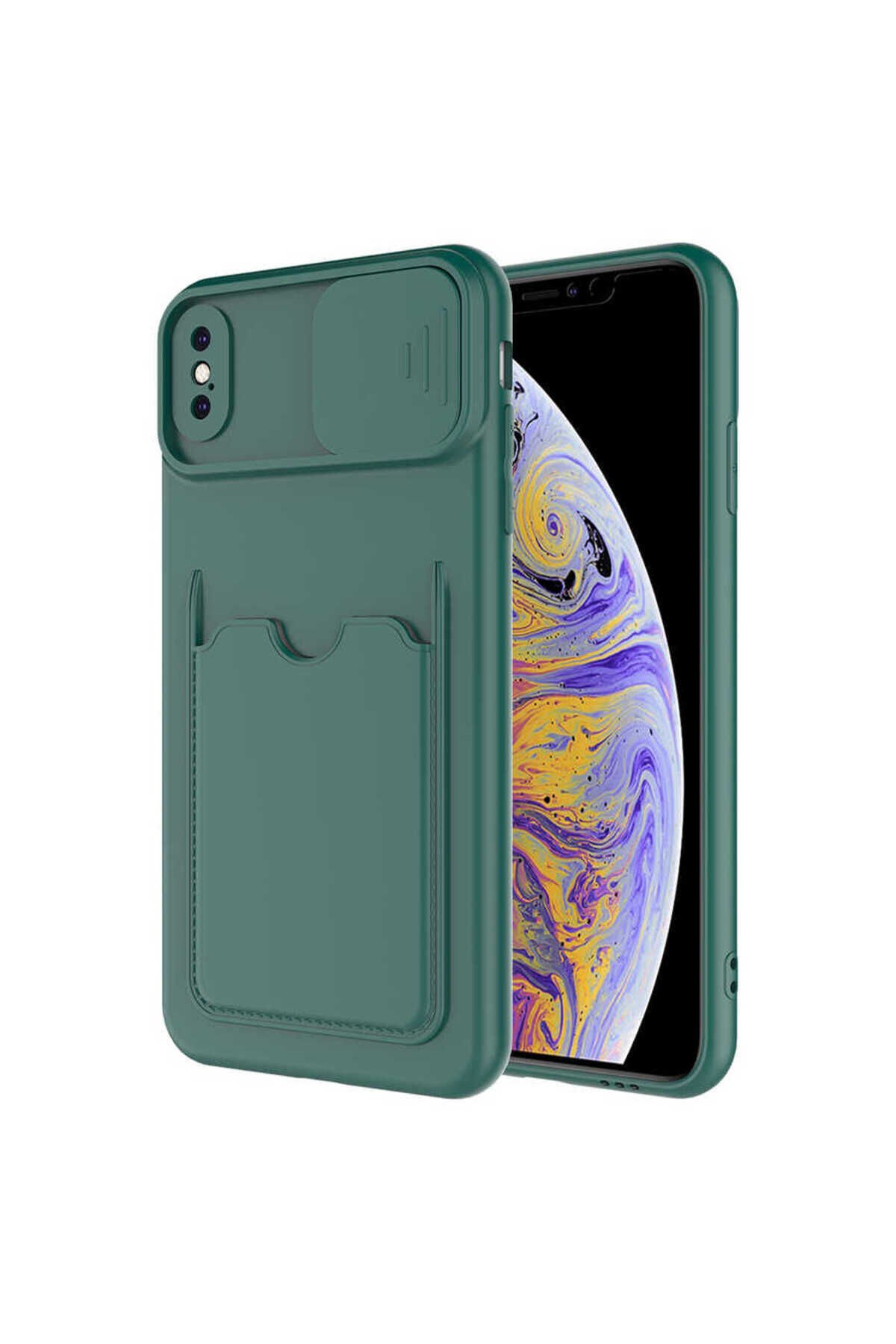 iPhone X Kılıf BSAY Kartix Kapak - Koyu Mor Koyu Mor