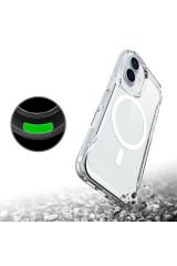 iPhone 17 Kılıf KLFK M-safe Şarj Özellikli T-Max M-safe Kapak - Şeffaf Şeffaf