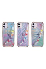 iPhone 12 Uyumlu BSAY Pilla Kılıf-Pembe-Yeşil