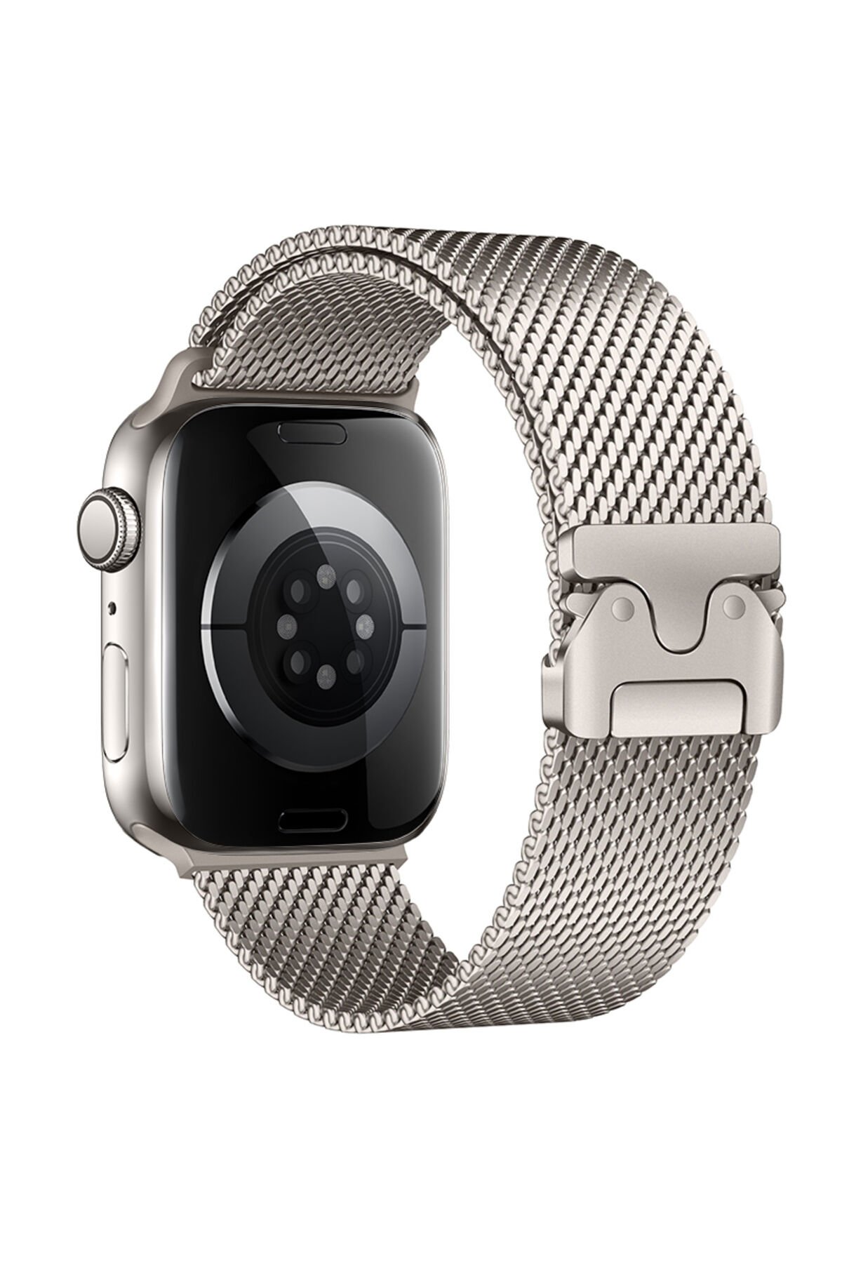 Watch 38mm Uyumlu BSAY KRD-121 Metal Hasır Kordon-Gümüş Gümüş