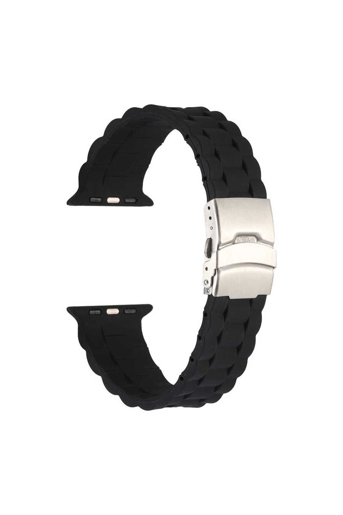 Watch 42mm KRD-72 Uyumlu BSAY Kordon-Pembe Siyah