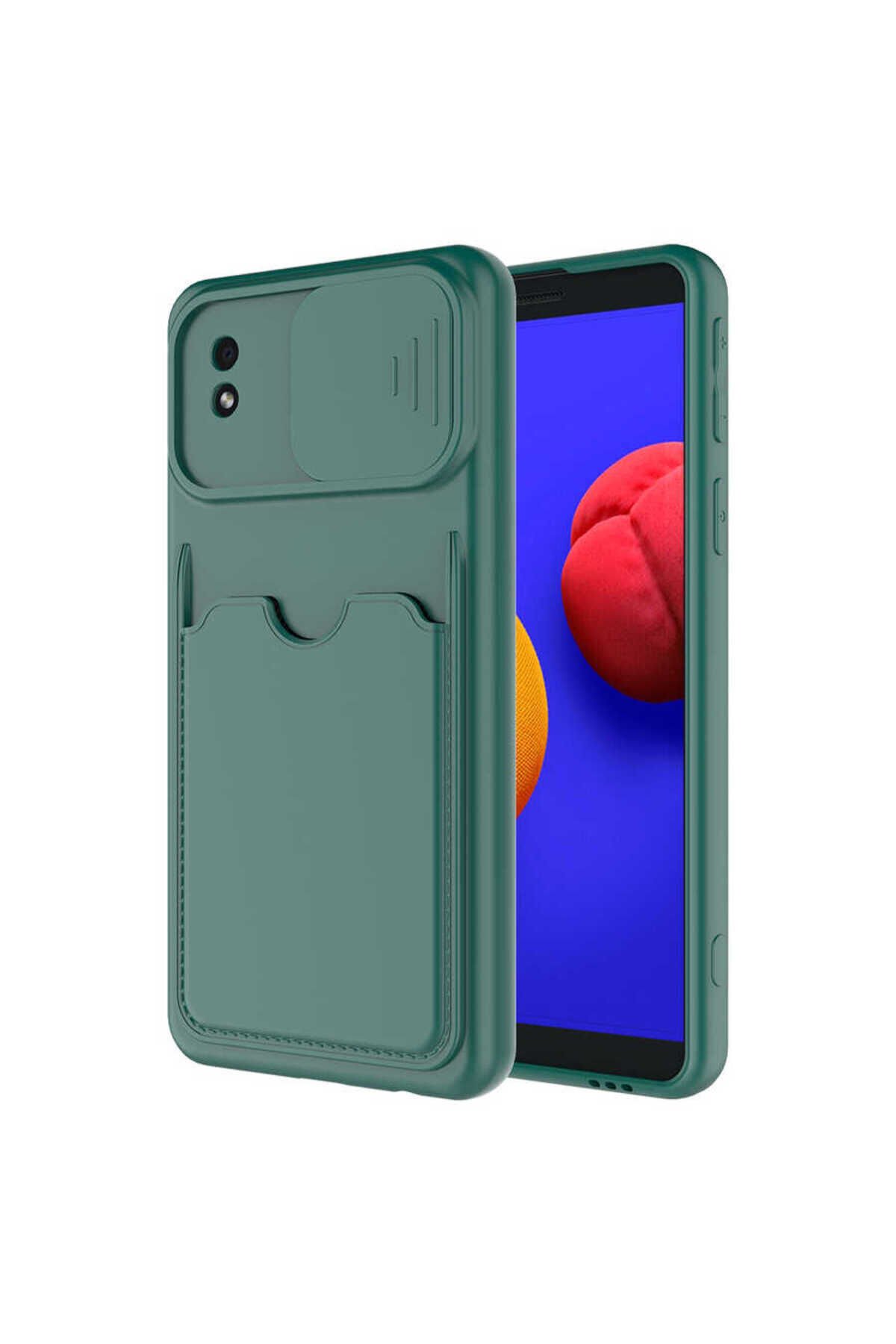 Galaxy A01 Core Kılıf BSAY Kartix Kapak - Kırmızı Koyu Yeşil