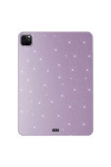 iPad Pro 11 2018 Simli Parlak Görünümlü Uyumlu SBT Tablet Koton Kılıf-Pembe Pembe Koyu