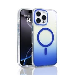 iPhone 16 Pro Max Kılıf M-safe Şarj Özellikli Transparan Renk Geçişli Zore Toros Kılıf