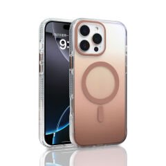 iPhone 16 Pro Max Kılıf M-safe Şarj Özellikli Transparan Renk Geçişli Zore Toros Kılıf