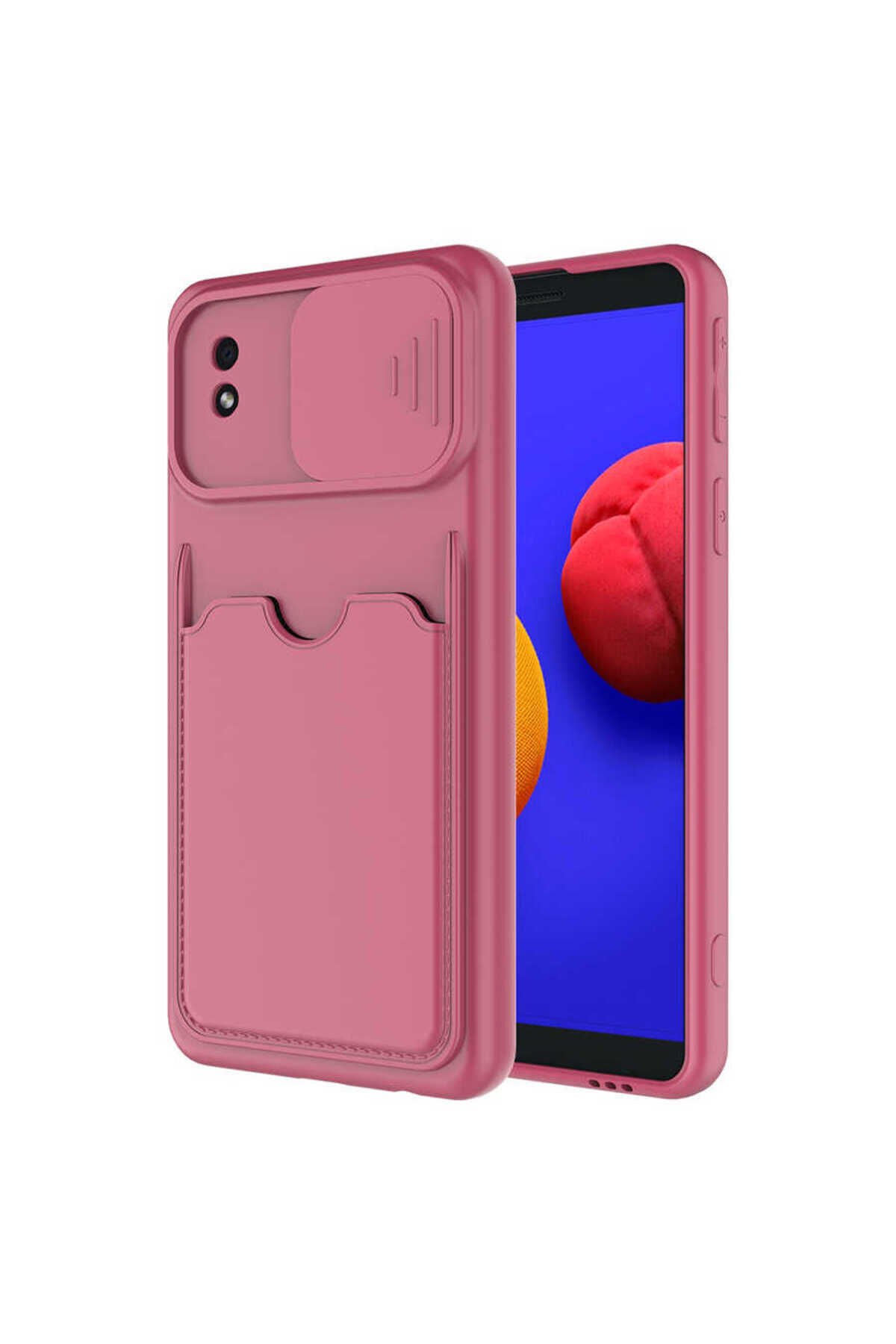 Galaxy A01 Core Kılıf BSAY Kartix Kapak - Kırmızı Koyu Mor
