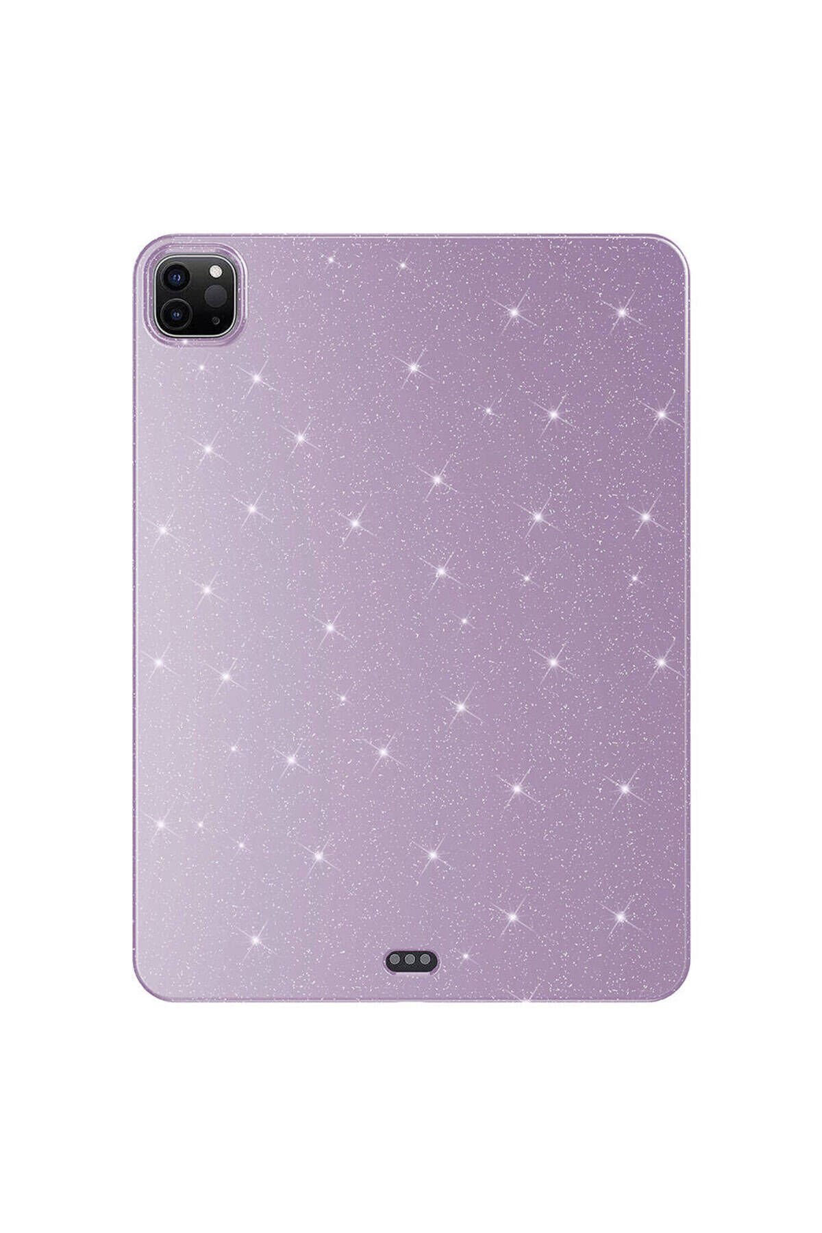 iPad Pro 11 2022 M2 Simli Parlak Görünümlü Uyumlu SBT Tablet Koton Kılıf-Pembe Koyu Pembe Koyu