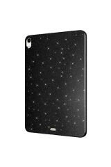 iPad Air 11 2024 Simli Parlak Görünümlü Uyumlu SBT Tablet Koton Kılıf-Pembe Koyu Pembe Koyu