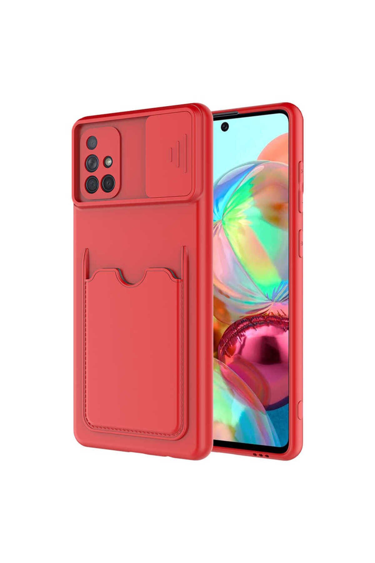 Galaxy A51 Kılıf ASMA Kartix Kapak - Kırmızı Kırmızı