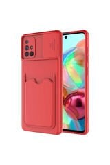 Galaxy A51 Kılıf ASMA Kartix Kapak - Kırmızı Kırmızı