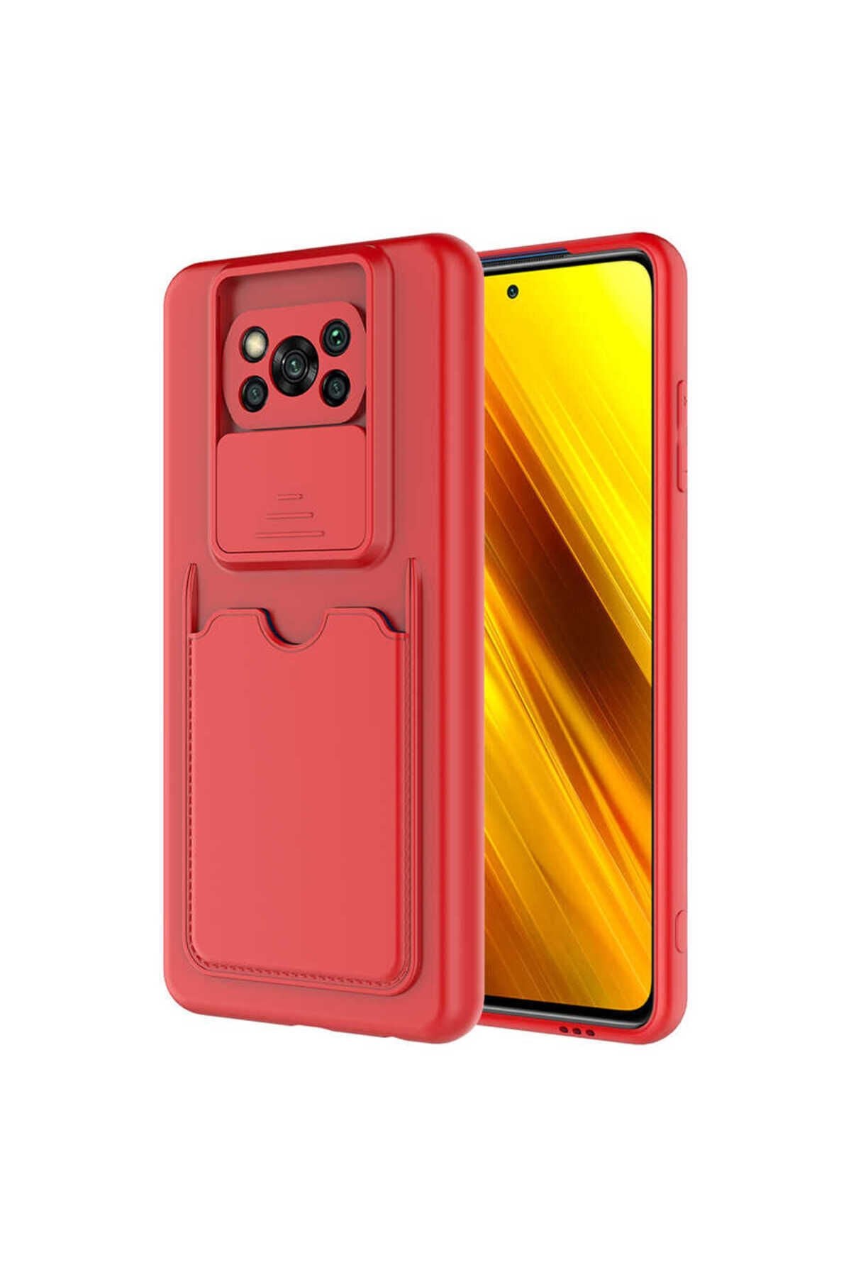 Poco X3 Kılıf ANKY Kartix Kapak - Kırmızı Kırmızı