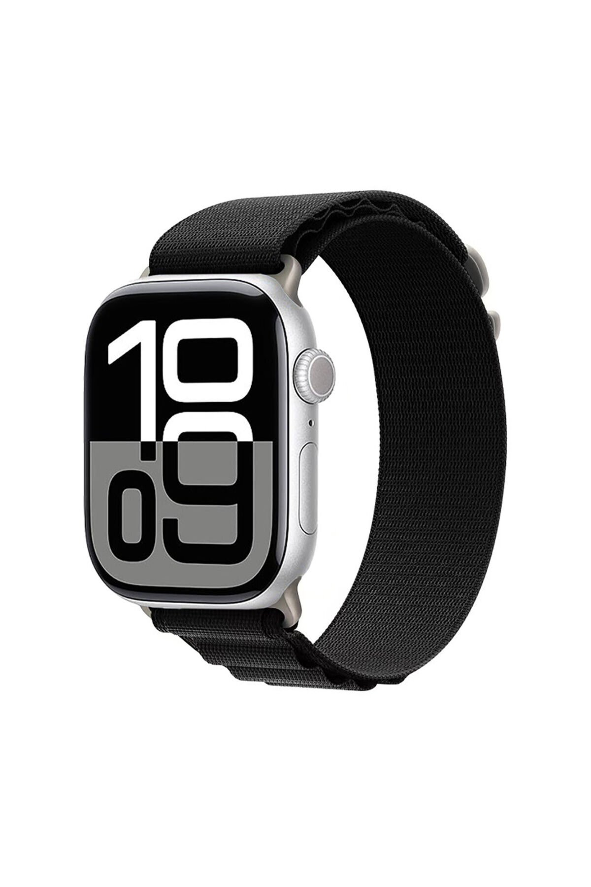 Watch 10 42mm Uyumlu BSAY KRD-74 Hasır Kordon-Mavi Siyah