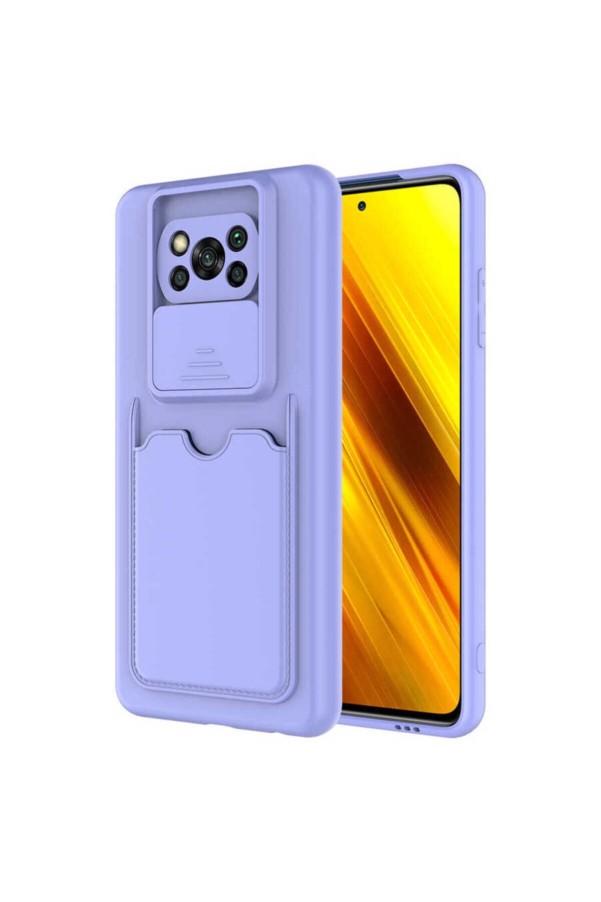 Poco X3 Kılıf BSAY Kartix Kapak - Lila Lila