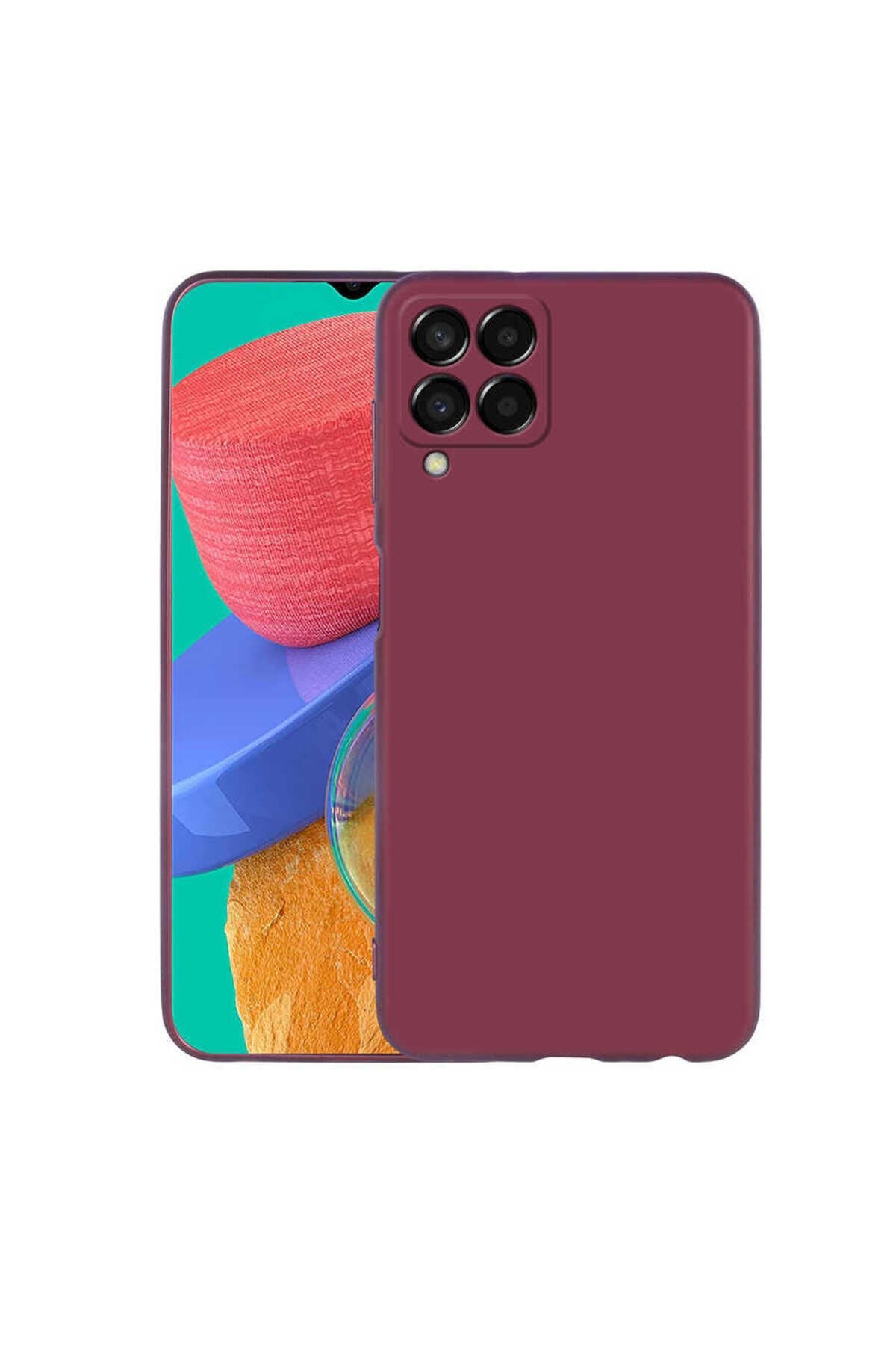 Galaxy M33 Kılıf NXAR Premier Silikon Kapak - Mürdüm Mürdüm