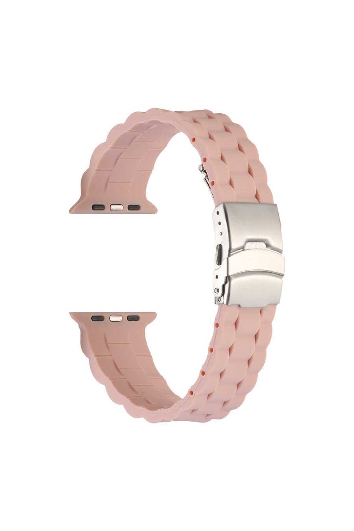 Watch 7 45mm KRD-72 Uyumlu BSAY Kordon-Siyah Pembe