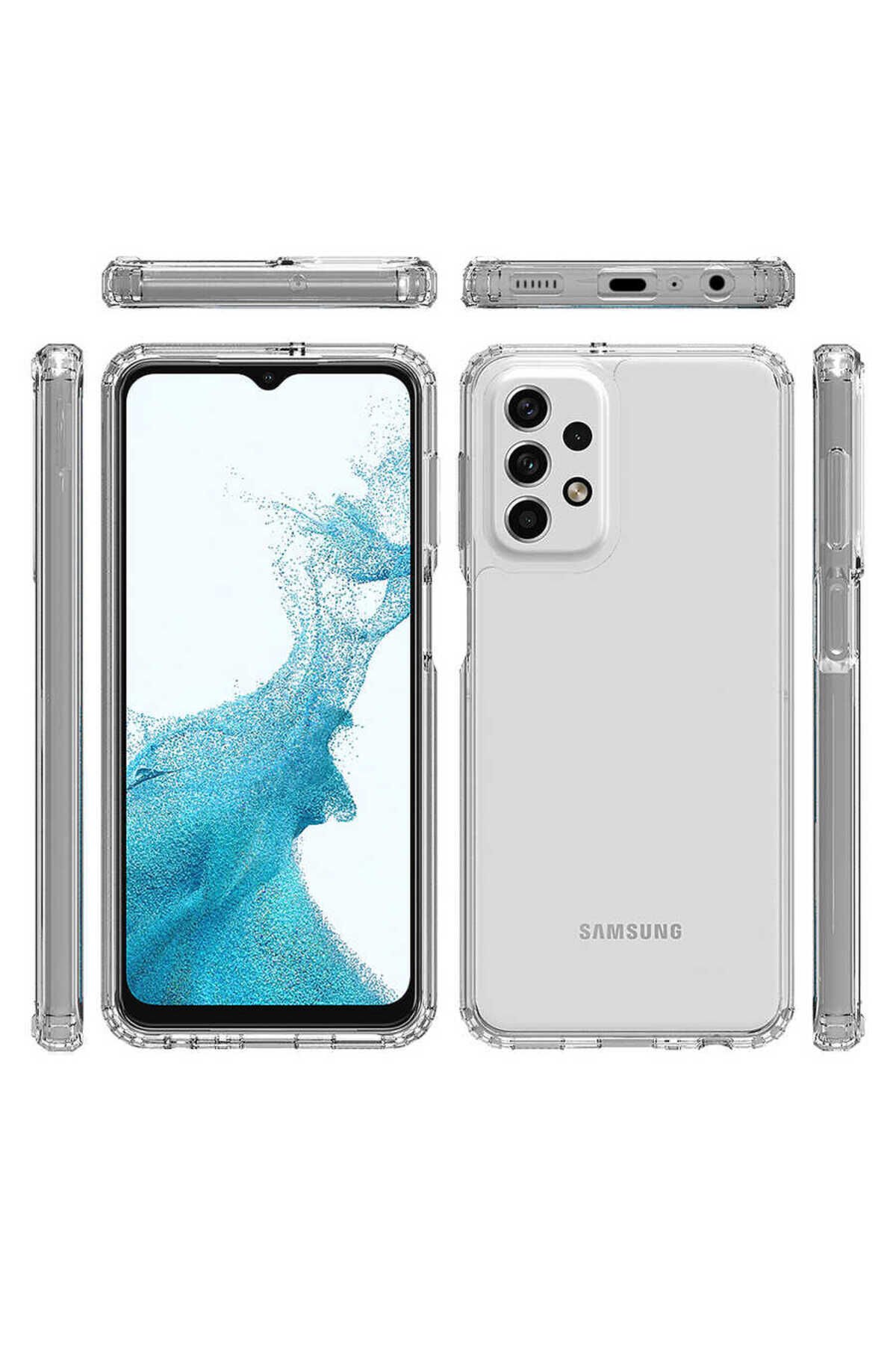 Galaxy A73 Kılıf BSAY 2mm Anti Shock Silikon - Renksiz Renksiz