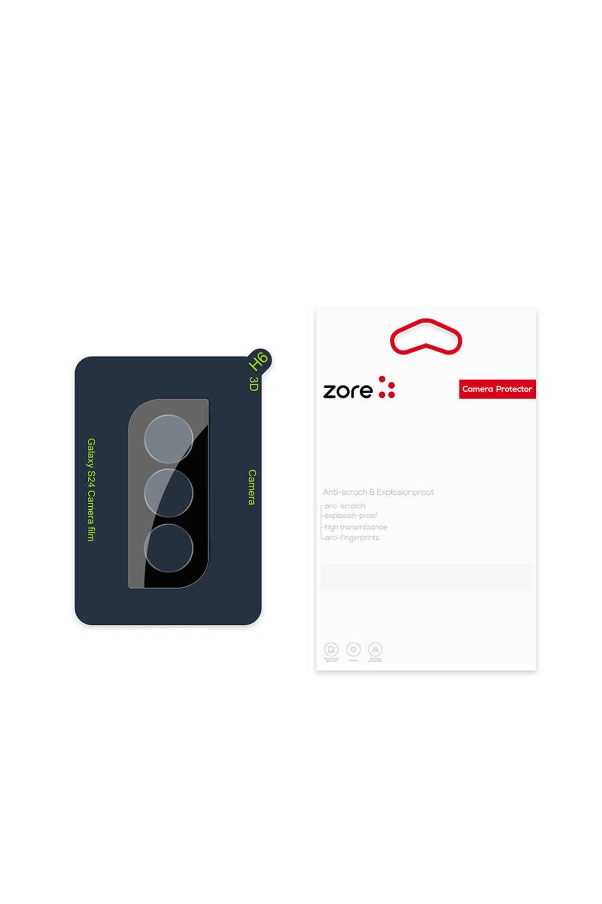 Galaxy S24 FE Uyumlu SBT 3D Kamera Camı-Siyah Siyah