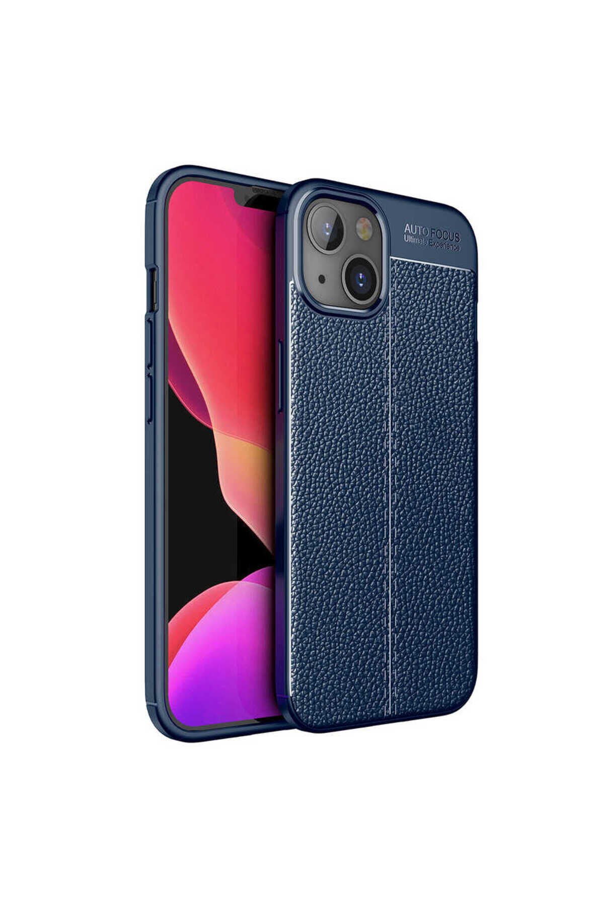iPhone 13 Mini Uyumlu BSAY Niss Silikon Kılıf-Lacivert Lacivert