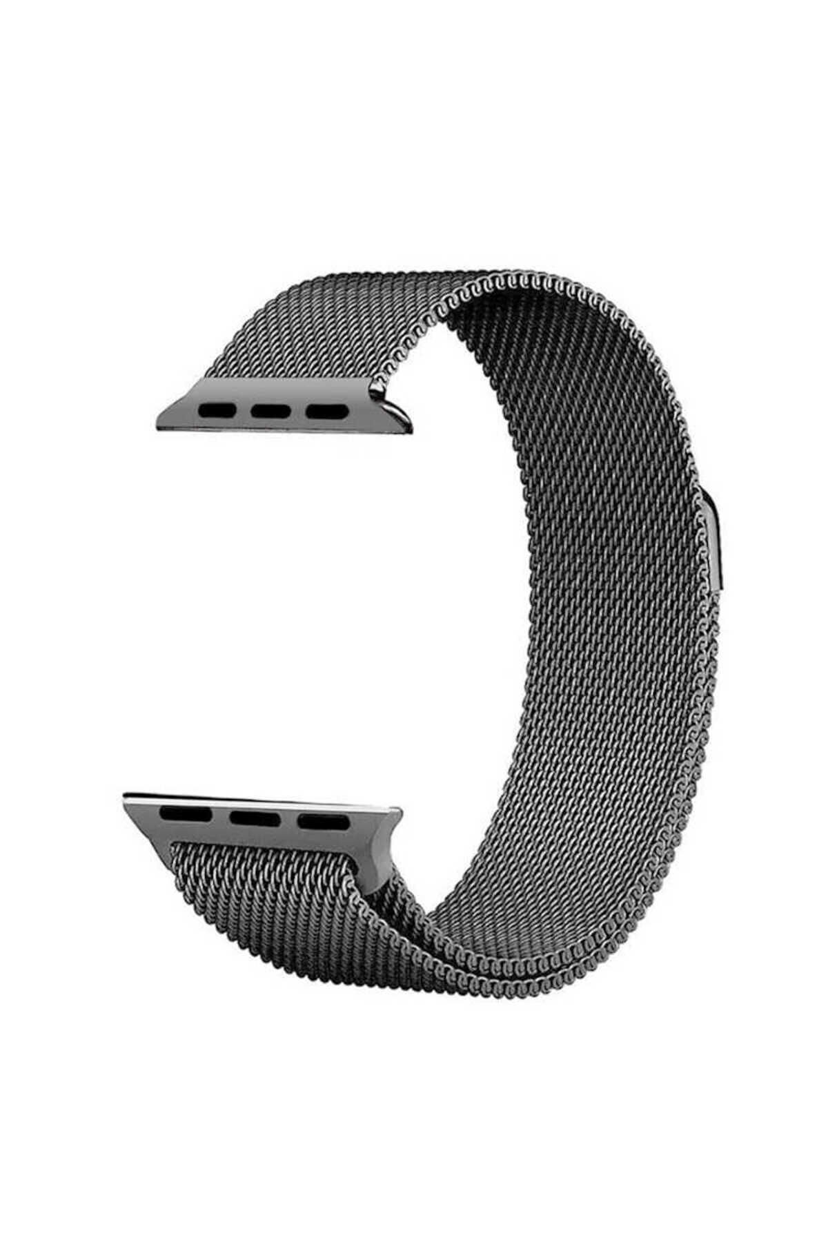 Watch Ultra 49mm Kordon Uyumlu KRD-01 Metal Strap Kayış BSAY- Gri Gri