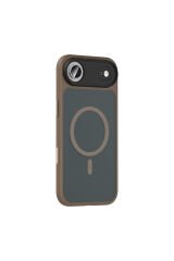 iPhone 17 Air Kılıf Mat Arka Yüzey Wireless Şarj Özellikli Flet M-safe Kapak - Lacivert Lacivert