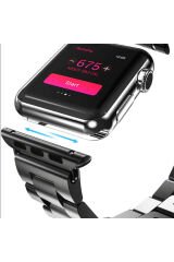 Watch Ultra 49mm Kordon Uyumlu KRD-04 Metal Strap Kayış BSAY- Siyah Siyah