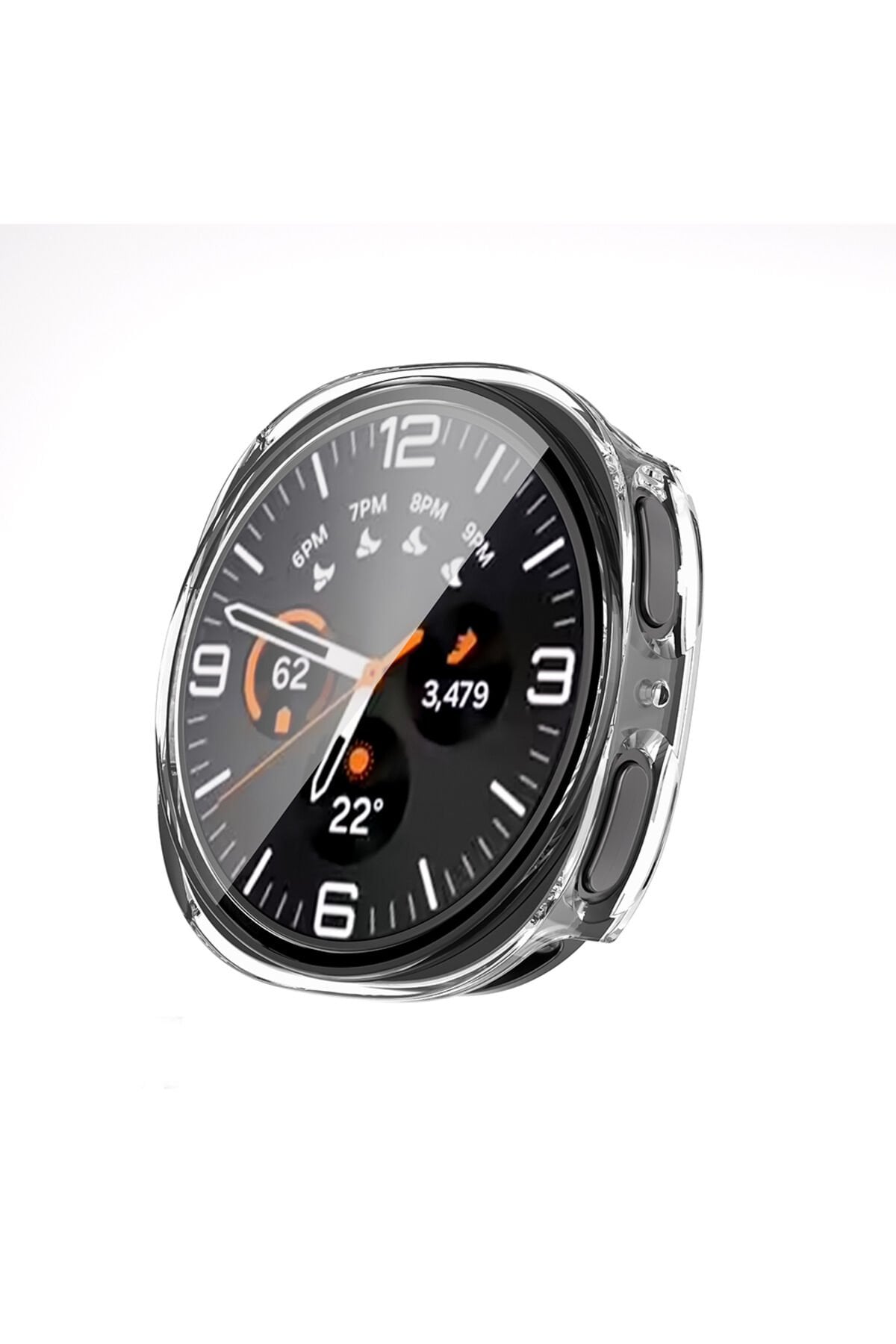 Galaxy Watch 8 44mm Sert PC Kasa ve Ekran Koruyucu BSAY Watch Gard 38 - Şeffaf Şeffaf