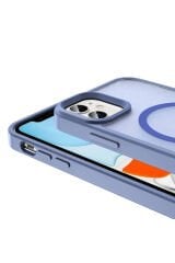 iPhone 11 Kılıf Magsafe Şarj Özellikli Mat Arka Yüzey BSAY Sio Kapak-Koyu Yeşil Koyu Yeşil