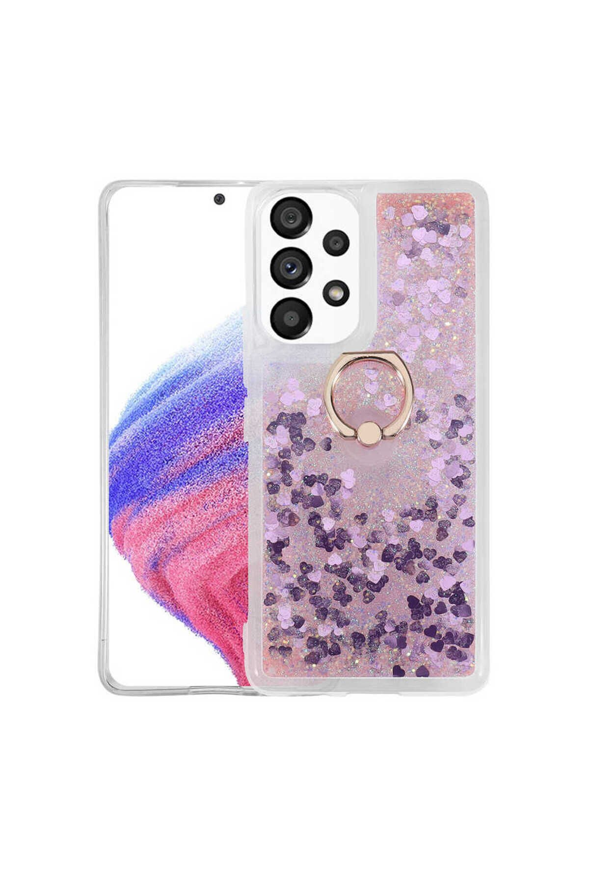 Galaxy A53 5G Kılıf BSAY Milce Kapak - Gold Pembe