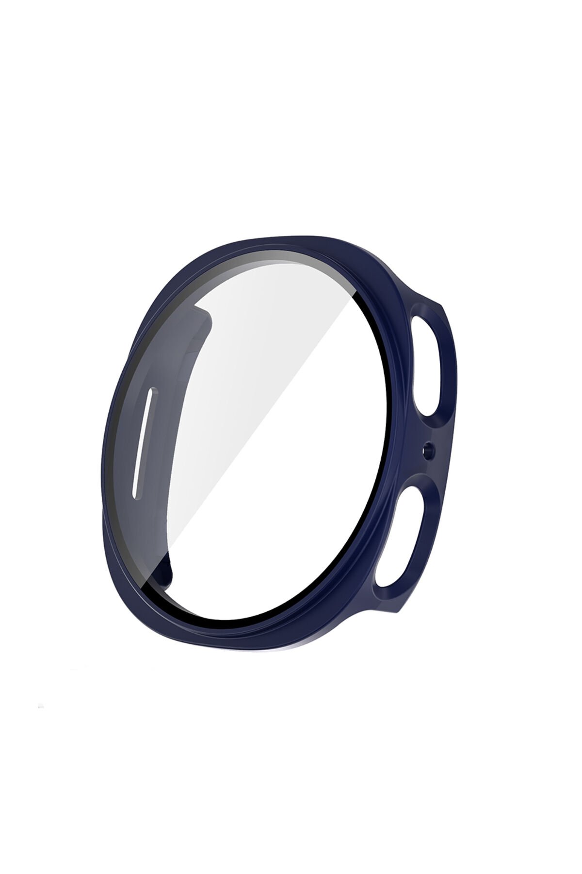 Galaxy Watch 8 44mm Sert PC Kasa ve Ekran Koruyucu BSAY Watch Gard 38 - Şeffaf Lacivert