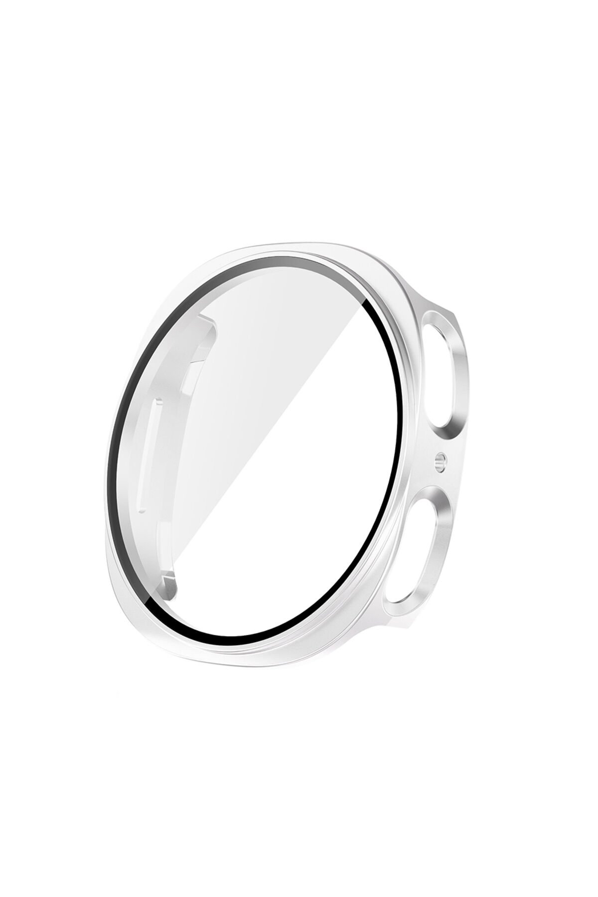 Galaxy Watch 8 44mm Sert PC Kasa ve Ekran Koruyucu BSAY Watch Gard 38 - Şeffaf Gümüş