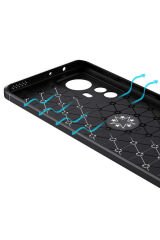 Mi 12 Kılıf BSAY Ravel Silikon Kapak - Siyah Kırmızı