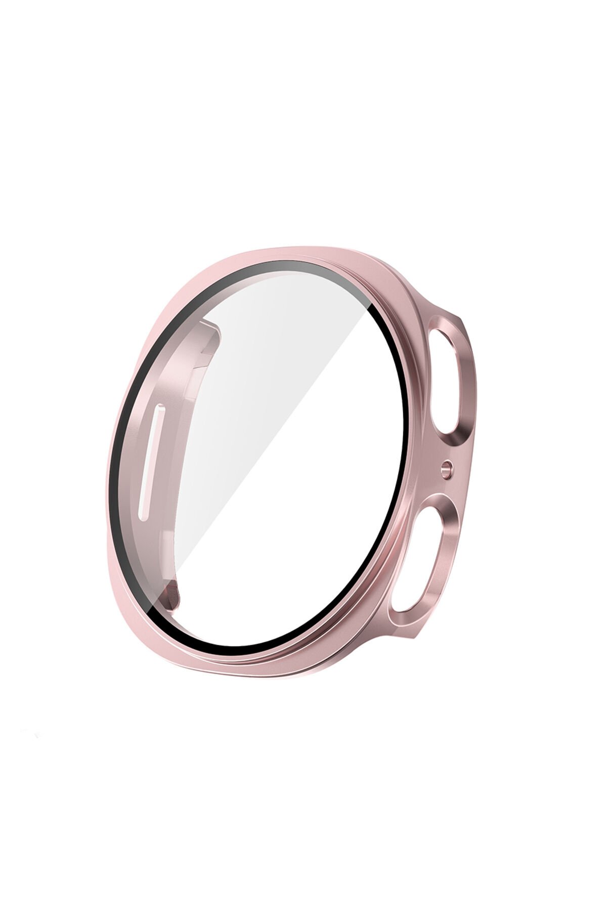 Galaxy Watch 8 44mm Sert PC Kasa ve Ekran Koruyucu BSAY Watch Gard 38 - Şeffaf Altın