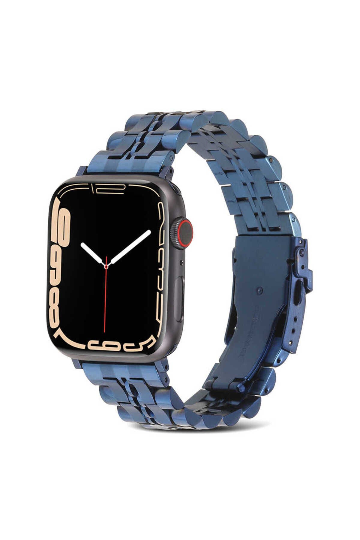 Watch 7 41mm Uyumlu KRD-54 Metal İKTK Kordon-Lacivert