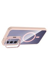 Galaxy S25 Plus Kılıf Standlı ve Kamera Lens Hediyeli M-Safe Şarj Özellikli MSRA Etro Kapak - Lacive
