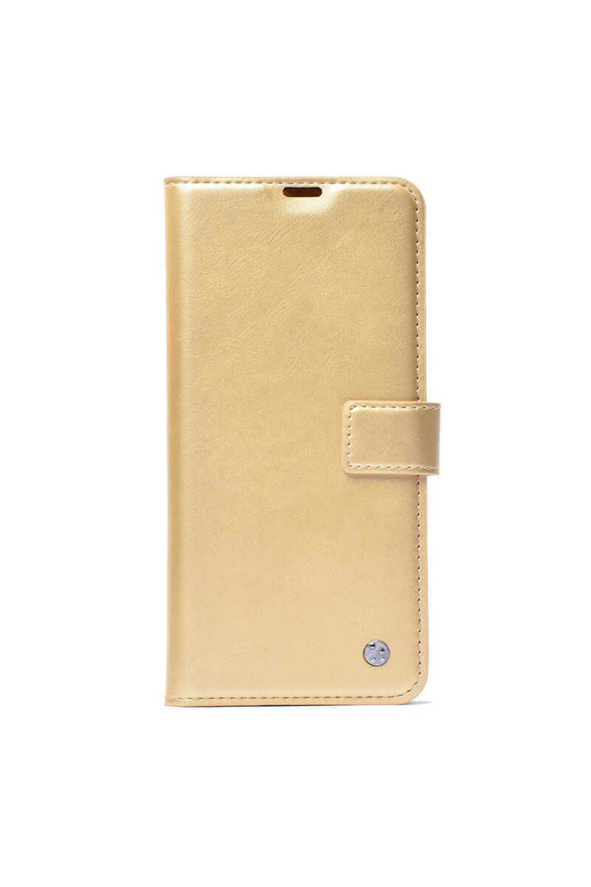 Huawei Y5 2019 Kılıf BSAY Kar Deluxe Kapaklı Kılıf - Gold Gold