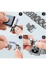 Watch Ultra 49mm Kordon Cowboy Metal Strap Kayış BSAY- Gold Siyah