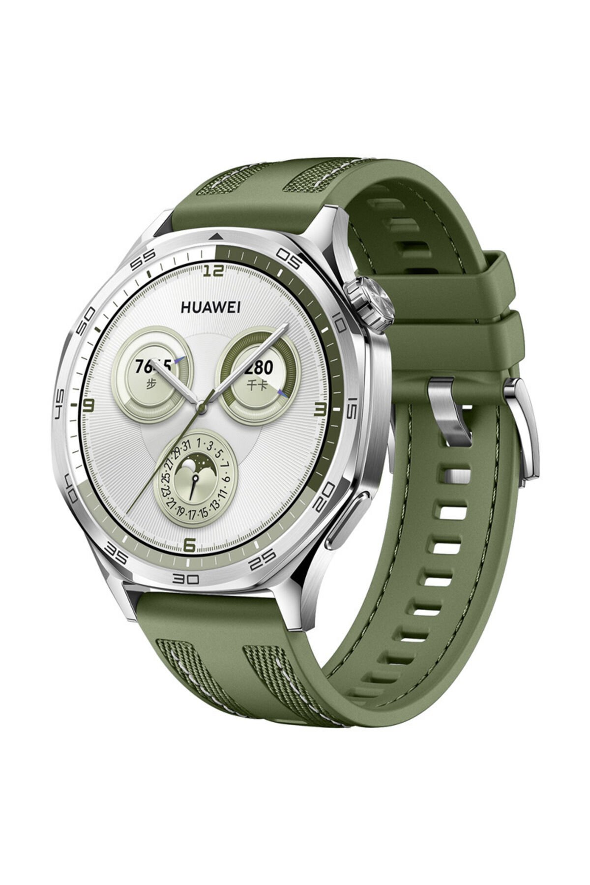 Huawei Watch GT 5 Uyumlu BSAY KRD-128 Silikon Kordon-Yeşil Yeşil