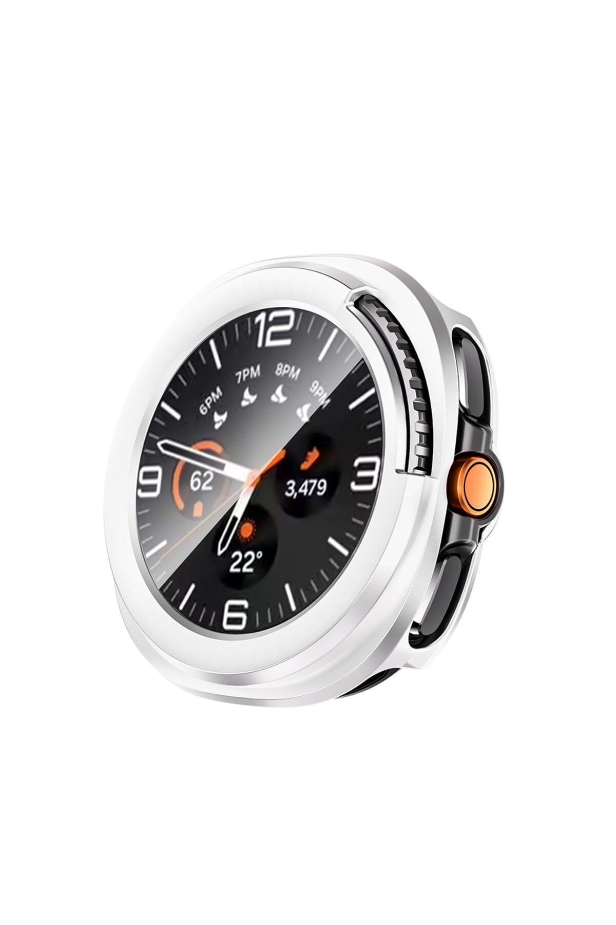 Galaxy Watch 8 Classic 46mm Sert PC Kasa ve Ekran Koruyucu BSAY Watch Gard 39 - Lacivert Gümüş