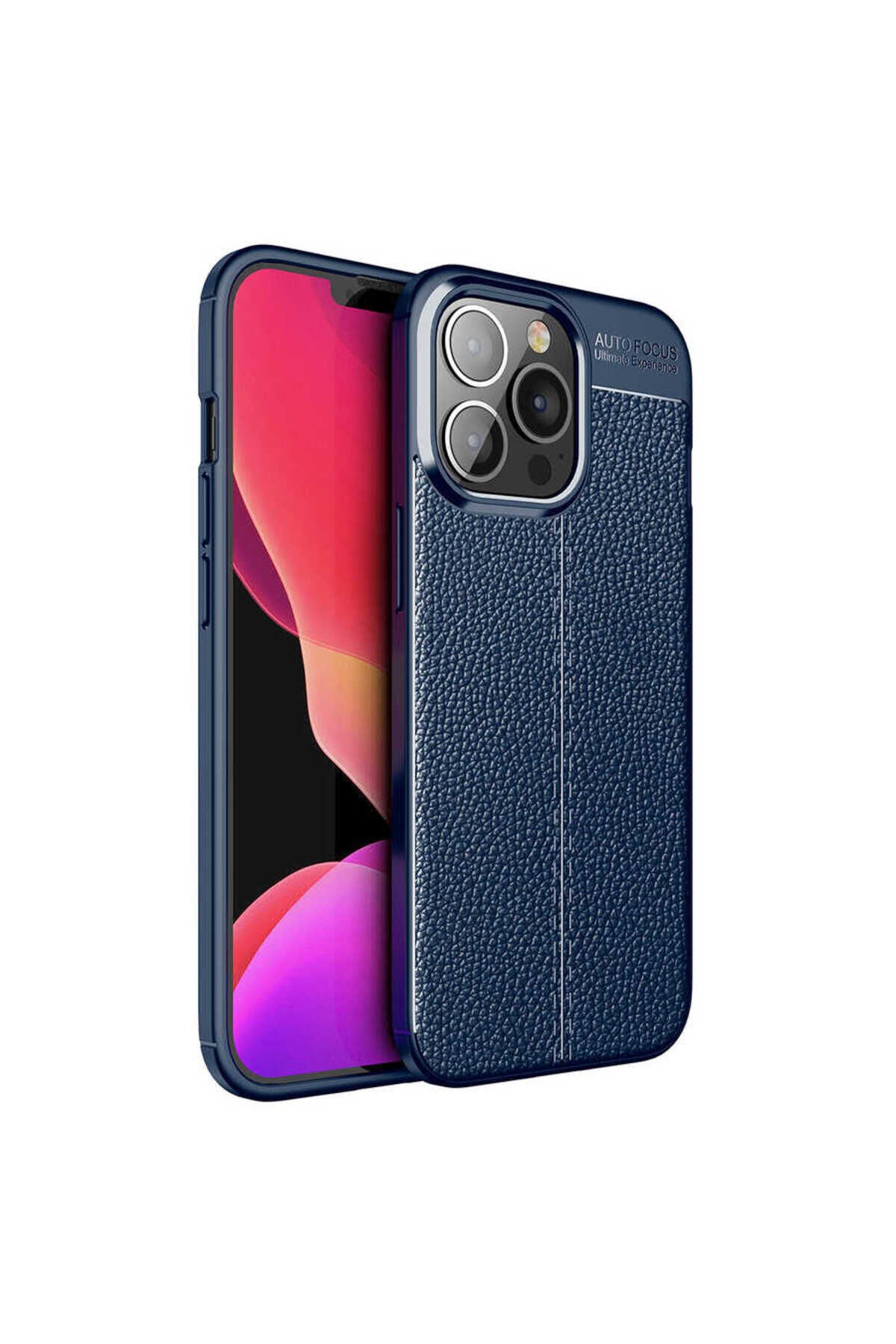 iPhone 14 Pro Max Uyumlu BSAY Niss Silikon Kılıf-Lacivert Lacivert