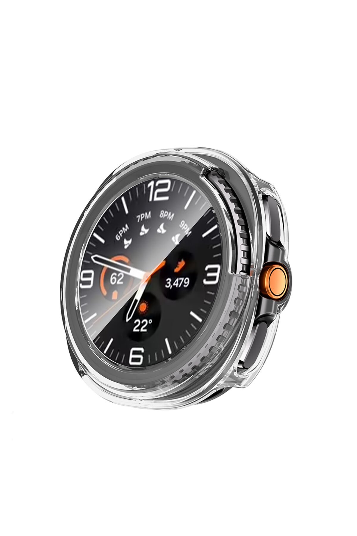 Galaxy Watch 8 Classic 46mm Sert PC Kasa ve Ekran Koruyucu BSAY Watch Gard 39 - Lacivert Şeffaf